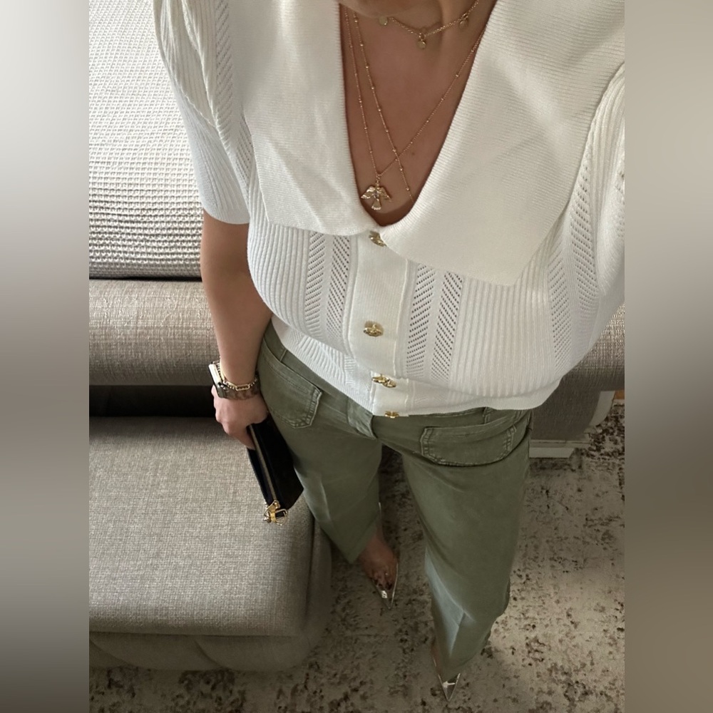 New🩷 Effortlessly Cool Olive Green Wide Leg Pants - Picture 7 of 9